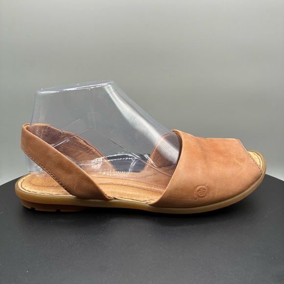 Born Trang Slingback Sandals Women’s 7 M Tan Leather Flats - Picture 1 of 8